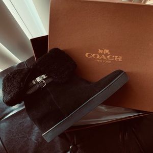 Coach -Suede hidden heel booties